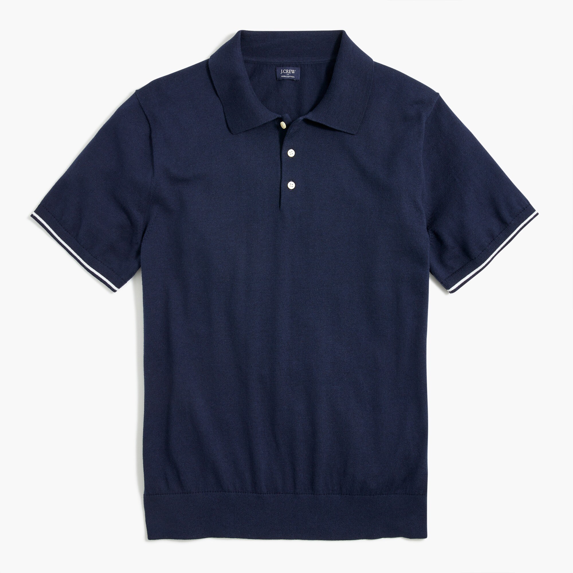 Striped sweater polo shirt