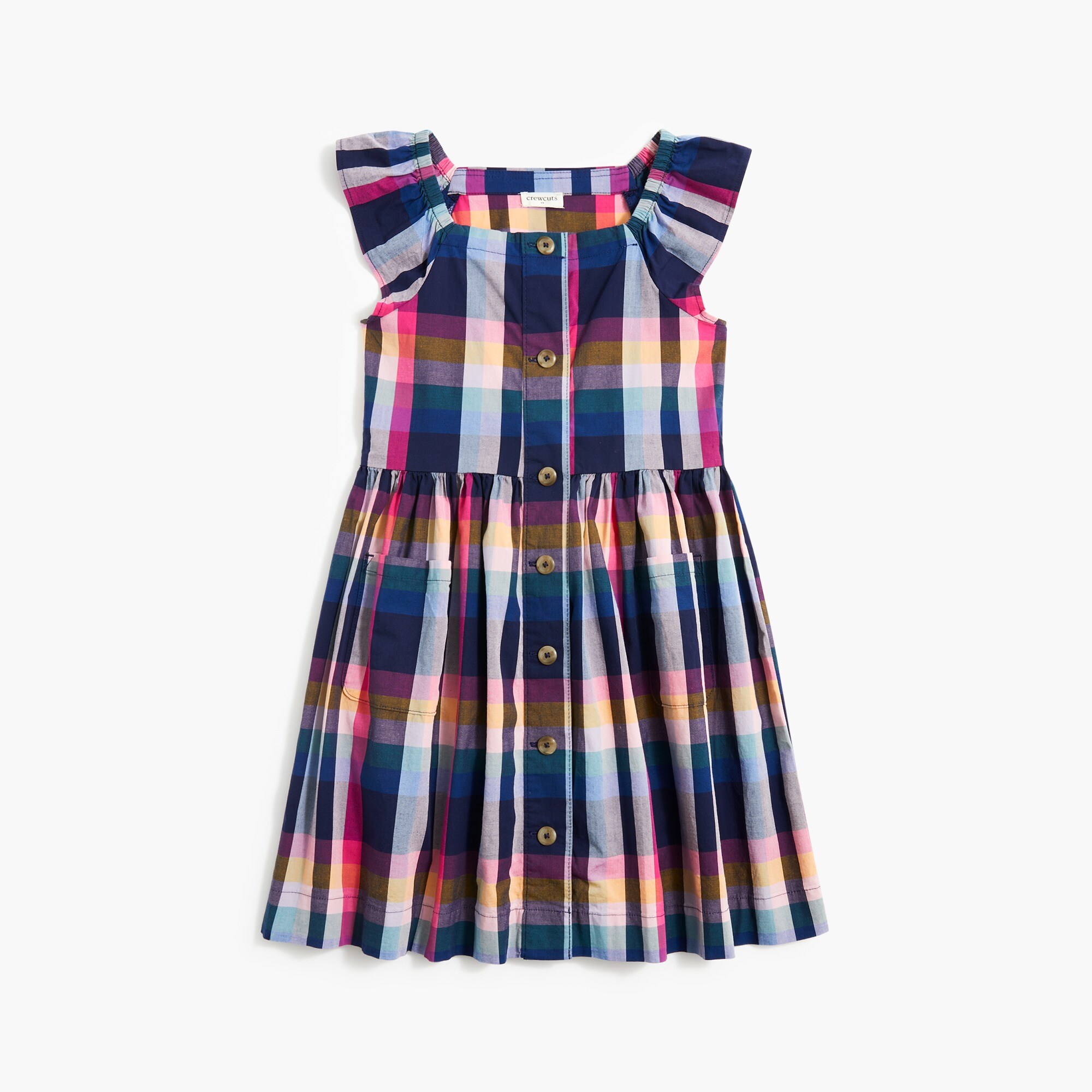 girls' mixed-plaid dress for girls