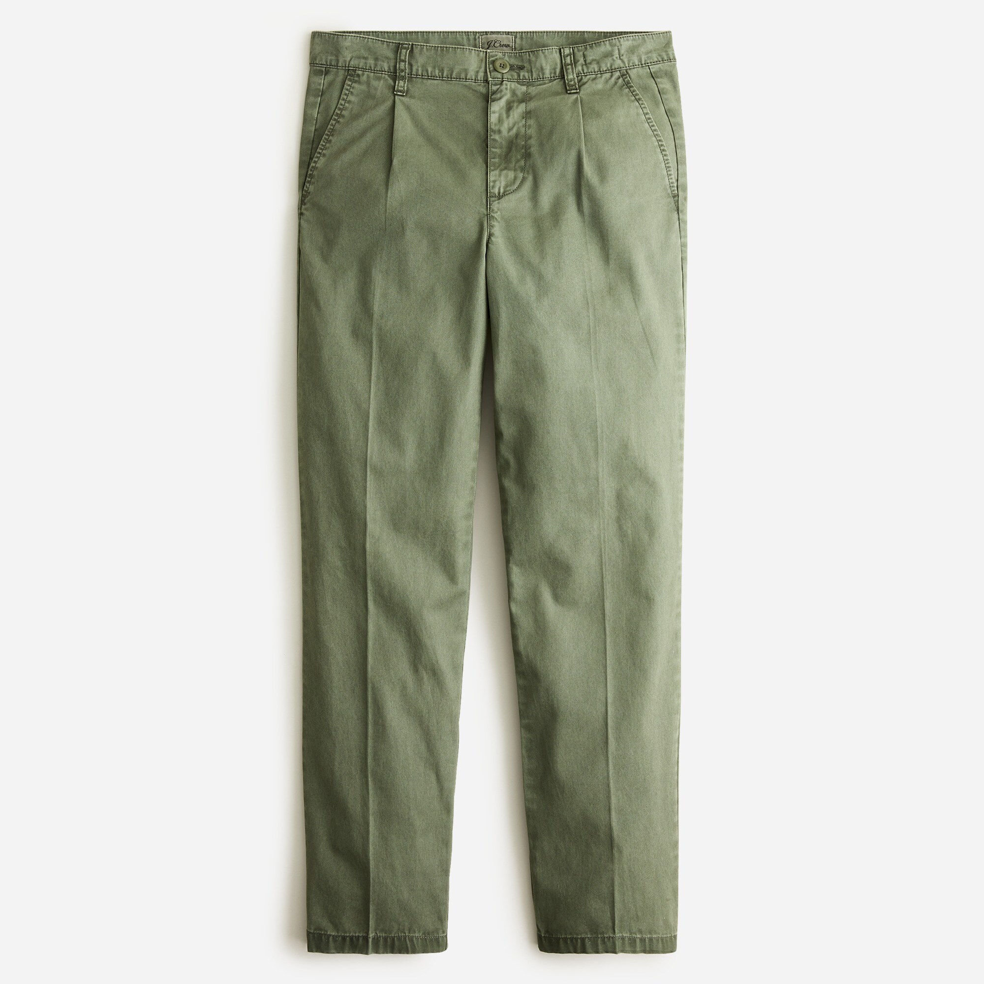 Pleated slouchy boyfriend chino pant