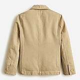 Boys' garment-dyed cotton-linen chino suit jacket