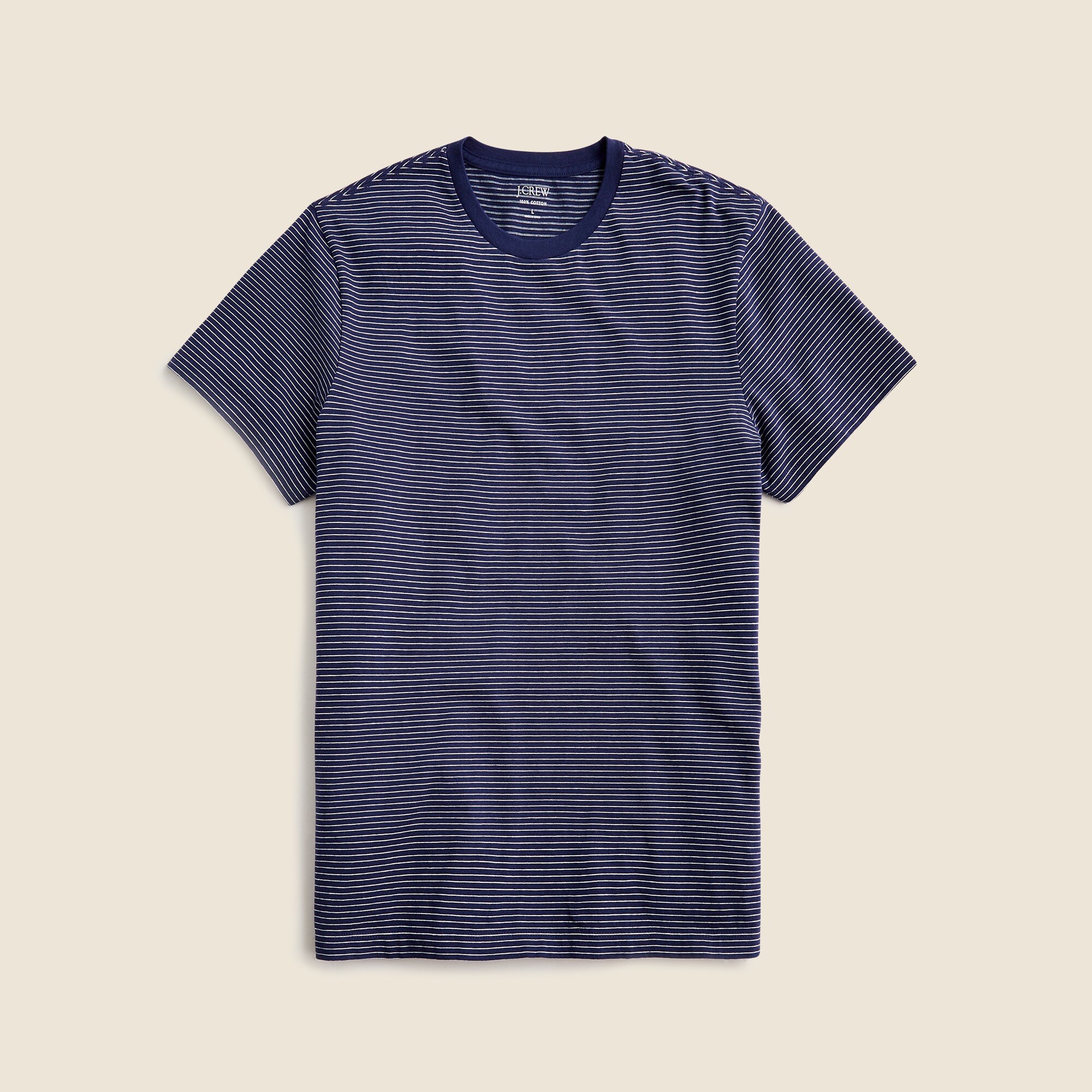 mens Tall cotton T-shirt in stripe