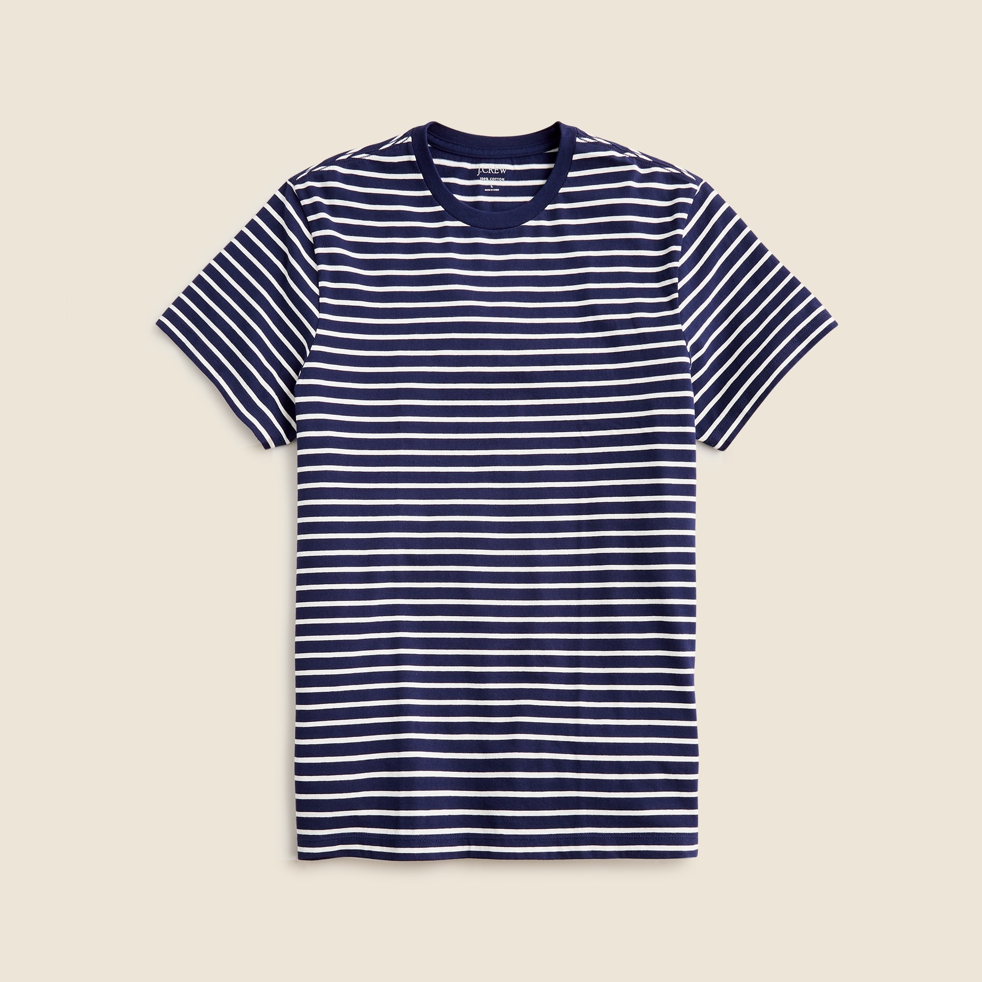 Logo Striped Cotton T-shirt