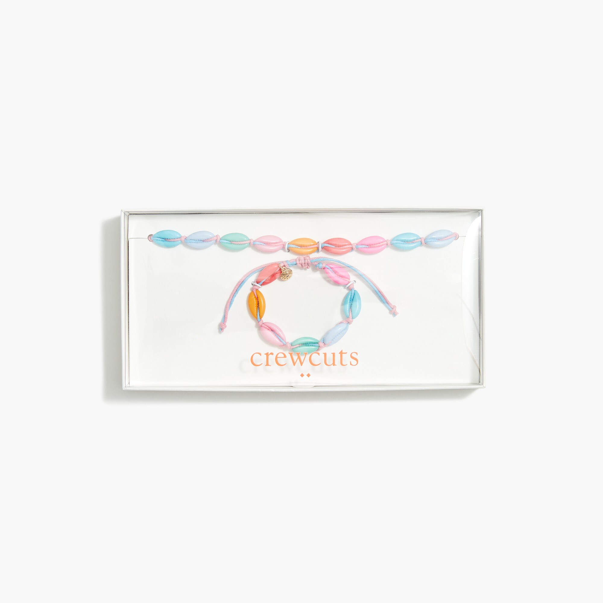 Girls' rainbow shells necklace and bracelet set