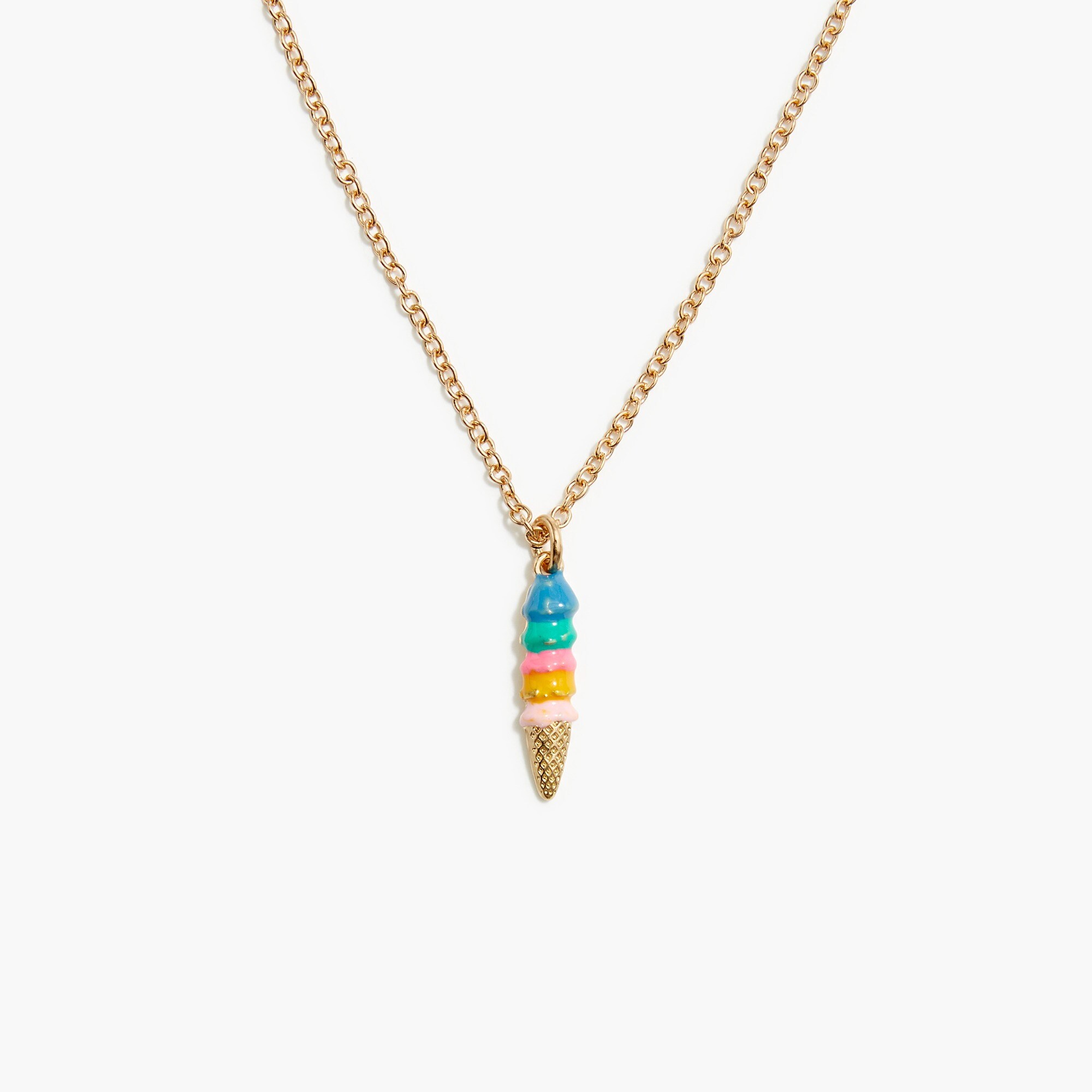 Girls' ice cream charm necklace