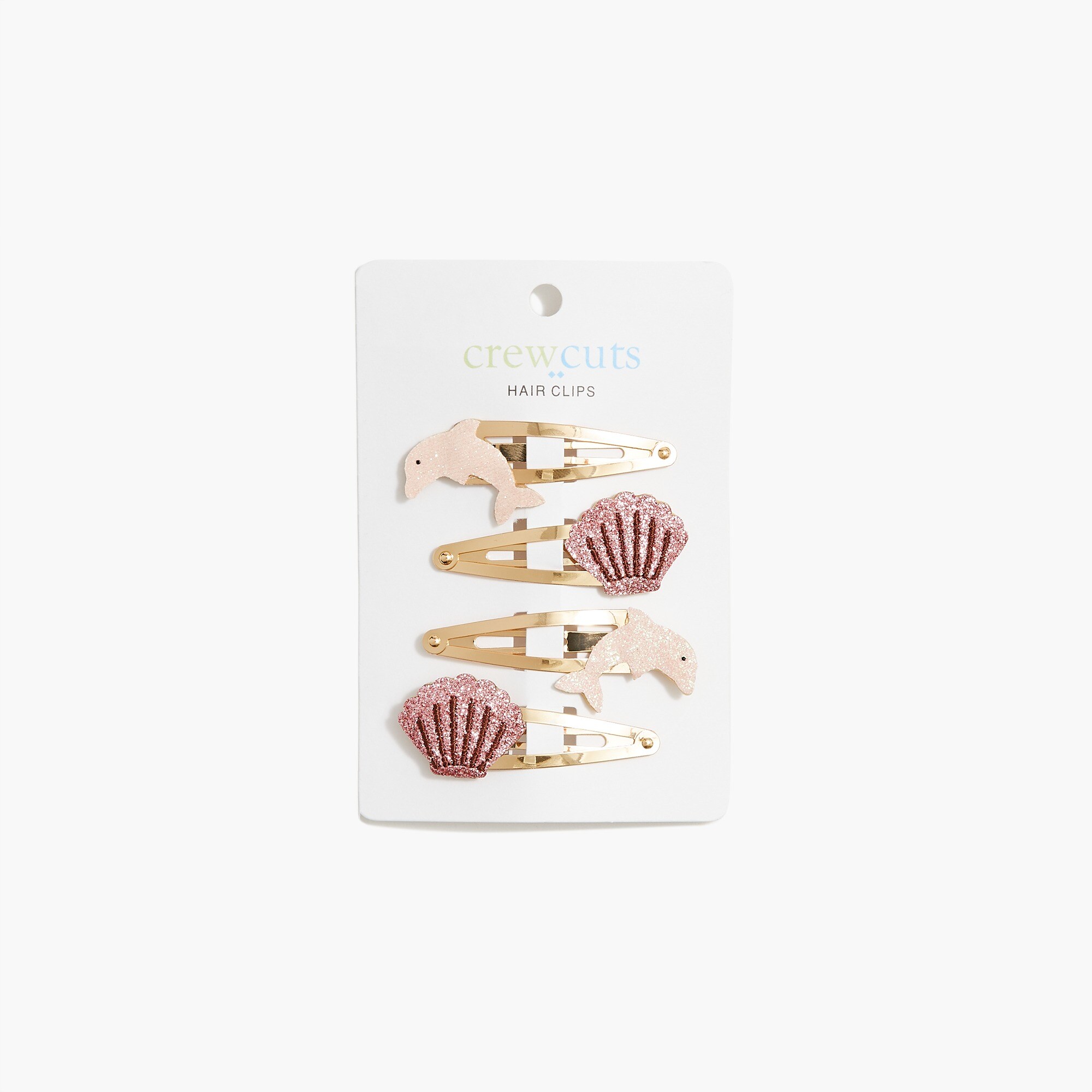 Girls' seashell hair clip set