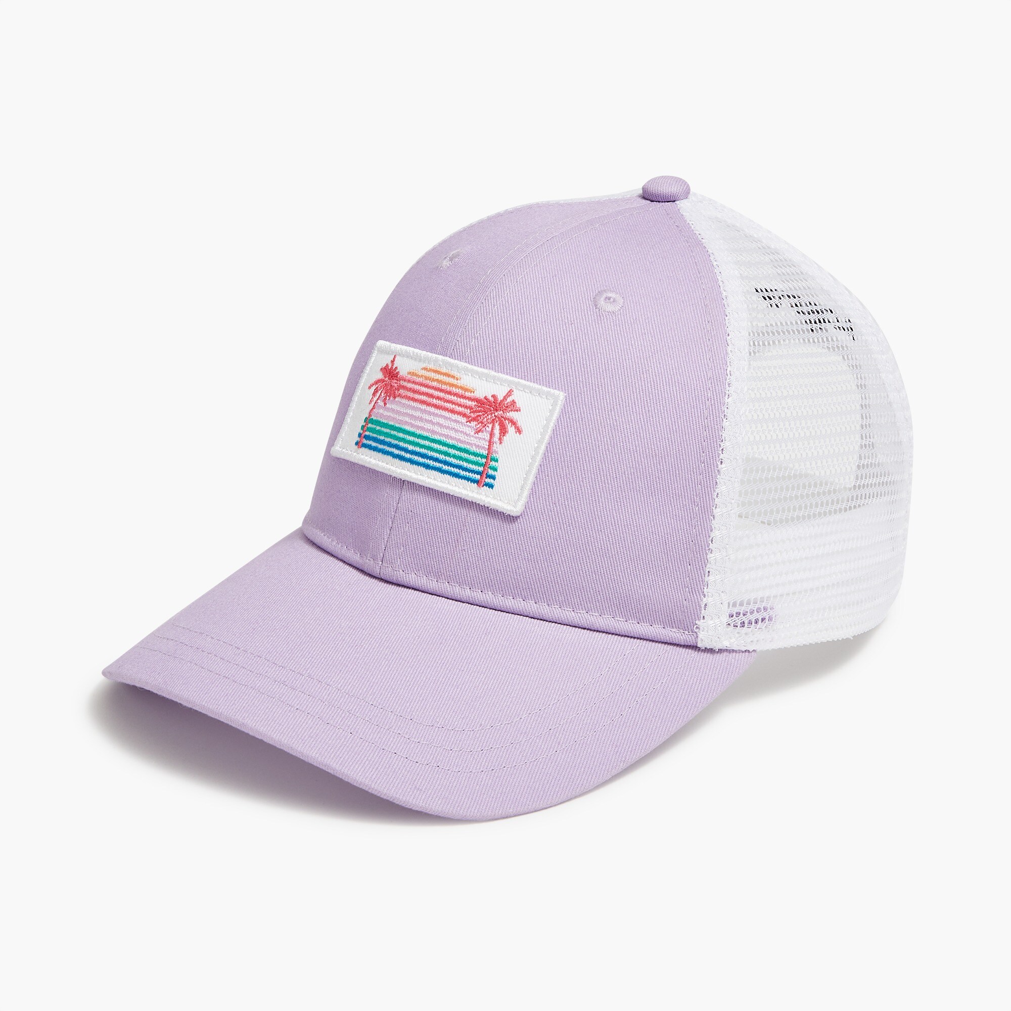 Girls' palm tree trucker hat