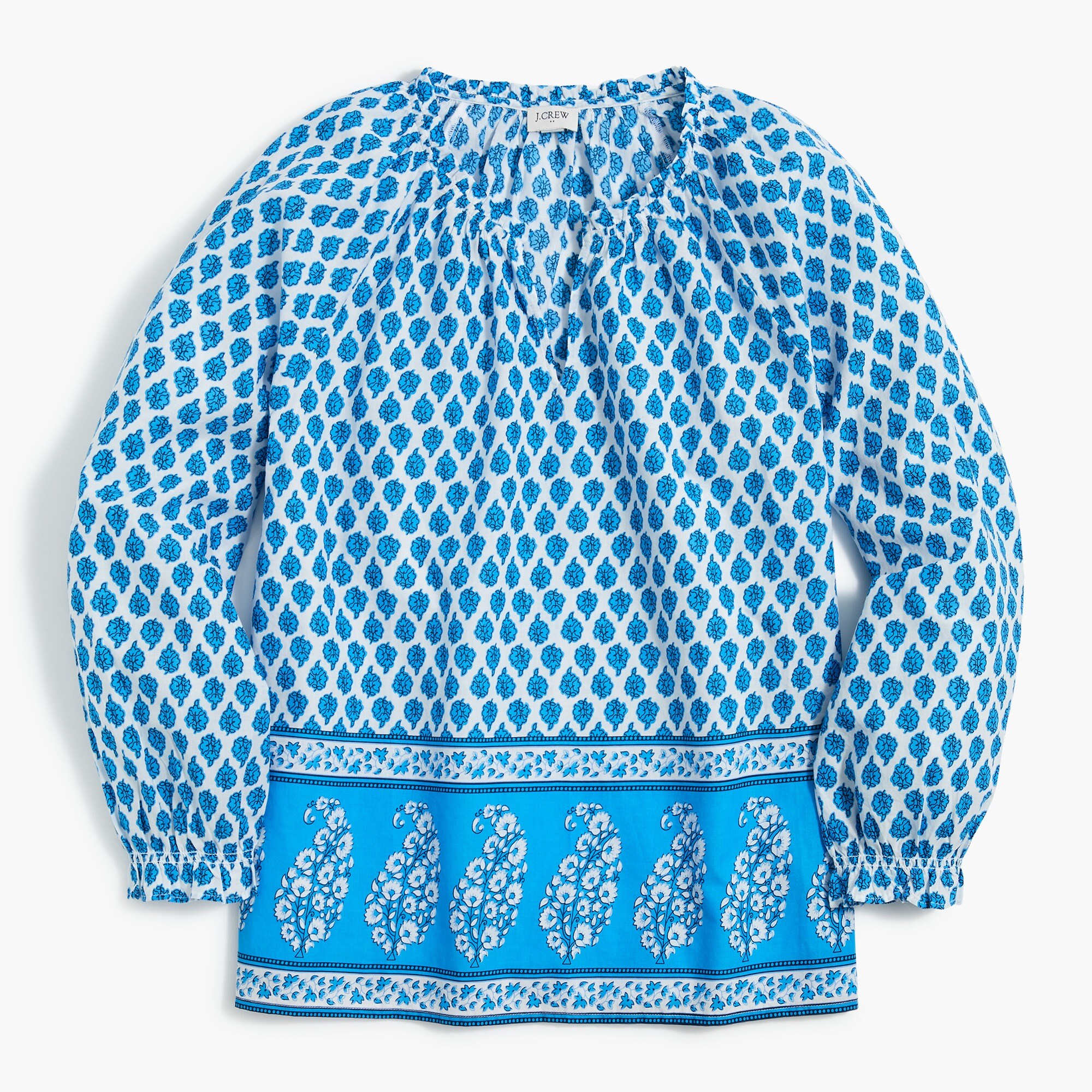 block-print artist top for women