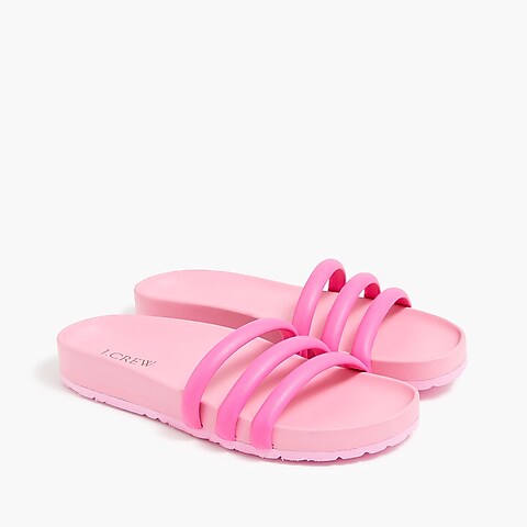 womens Three-strap slide sandals