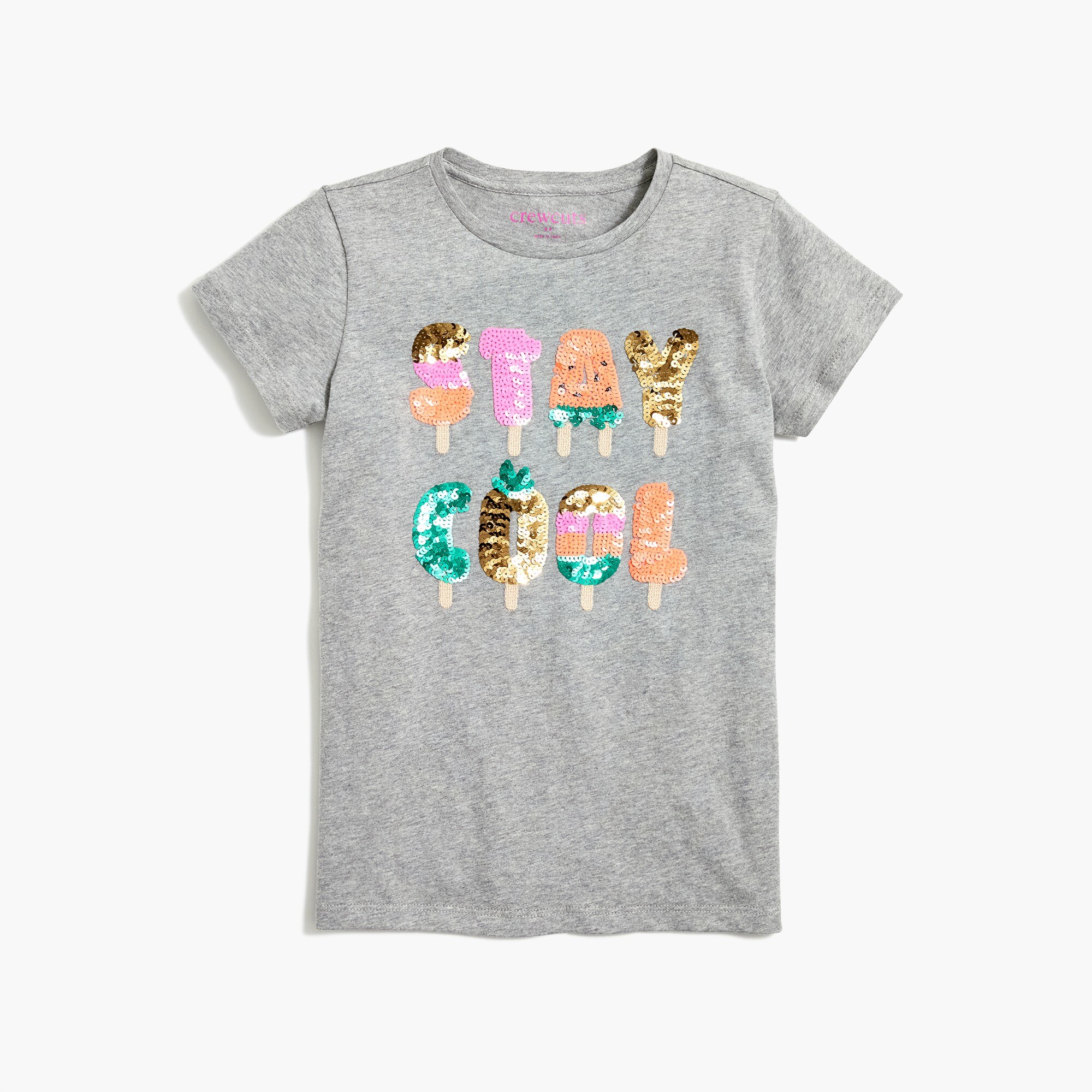 Girls' "stay cool" graphic tee
