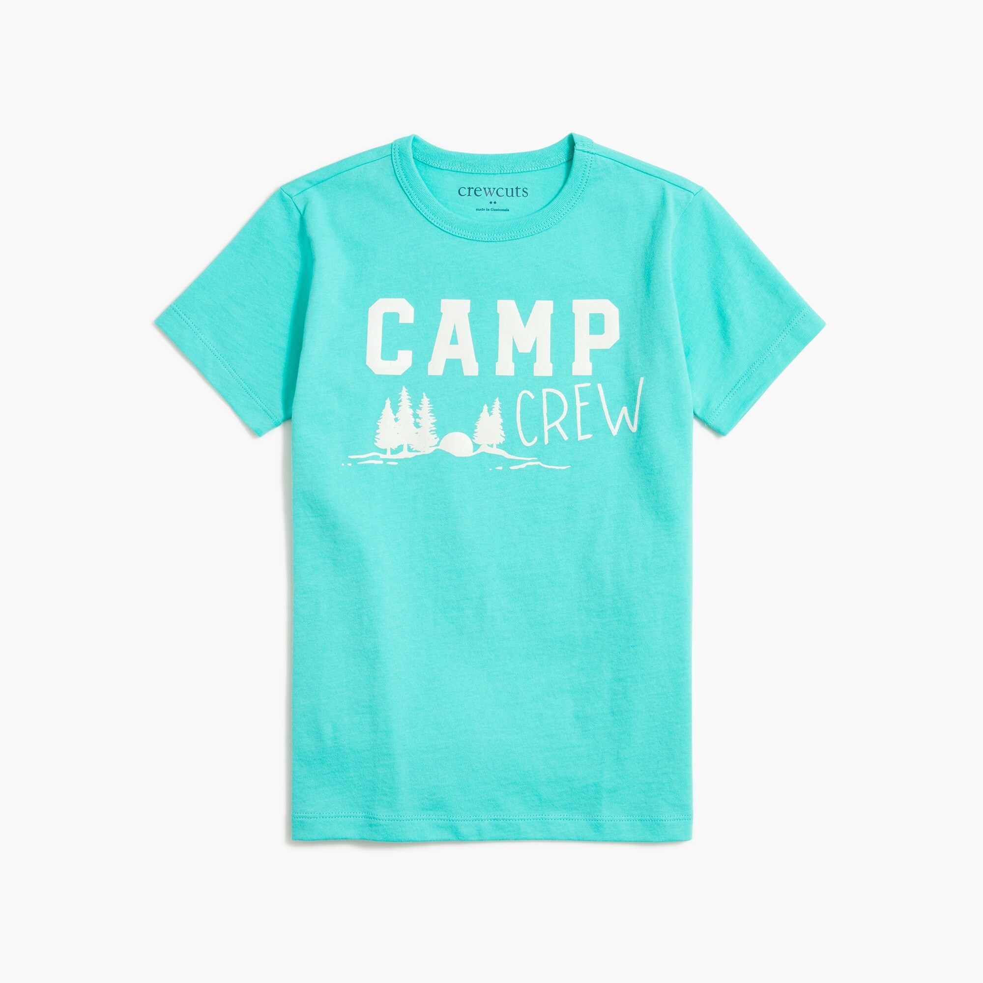 Girls' "camp crew" graphic tee