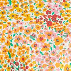 Mixed-floral tiered dress WHITE WARM CLEMENTINE factory: mixed-floral tiered dress for women