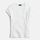 Cap-sleeve vintage rib T-shirt