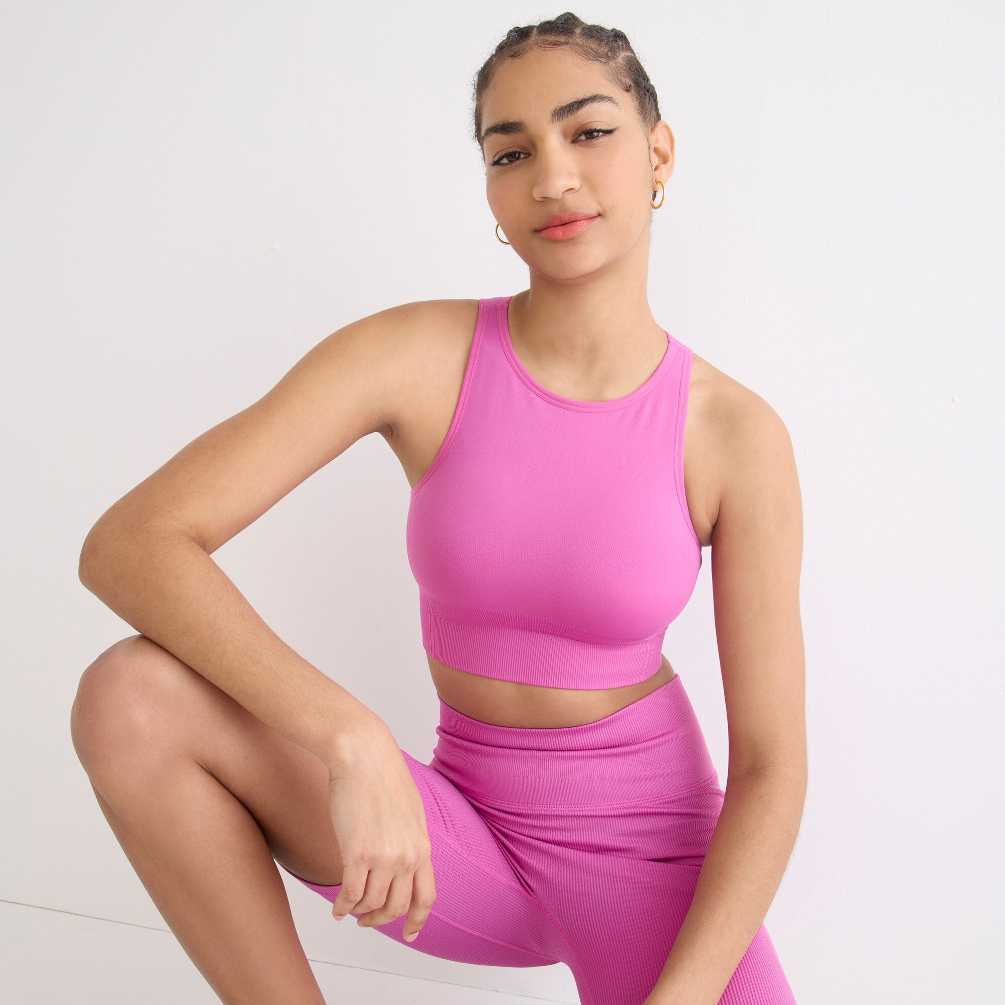 SculptStretch high-neck longline sports bra