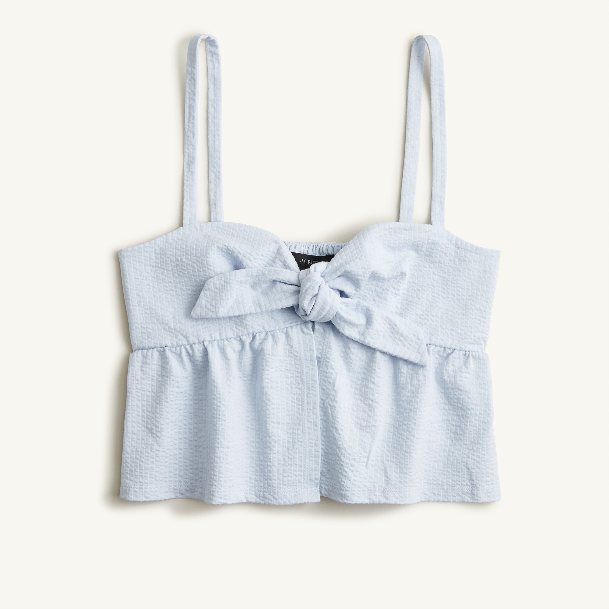 Seersucker Tie-front Top For Women | J.Crew