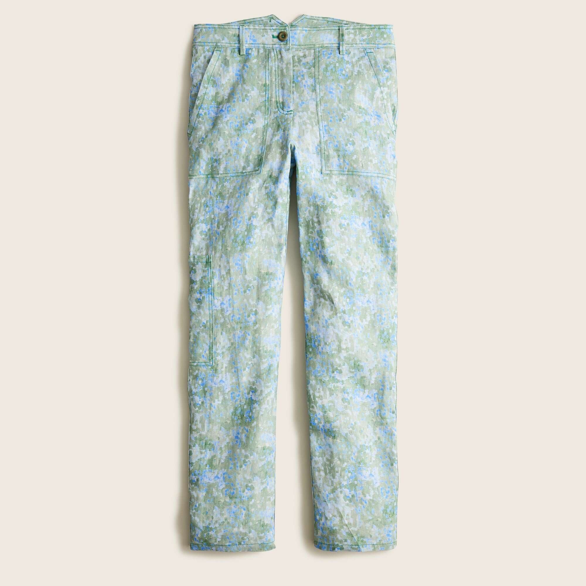 Cassi Namoda X J.Crew limited-edition painter's pant in linen canvas