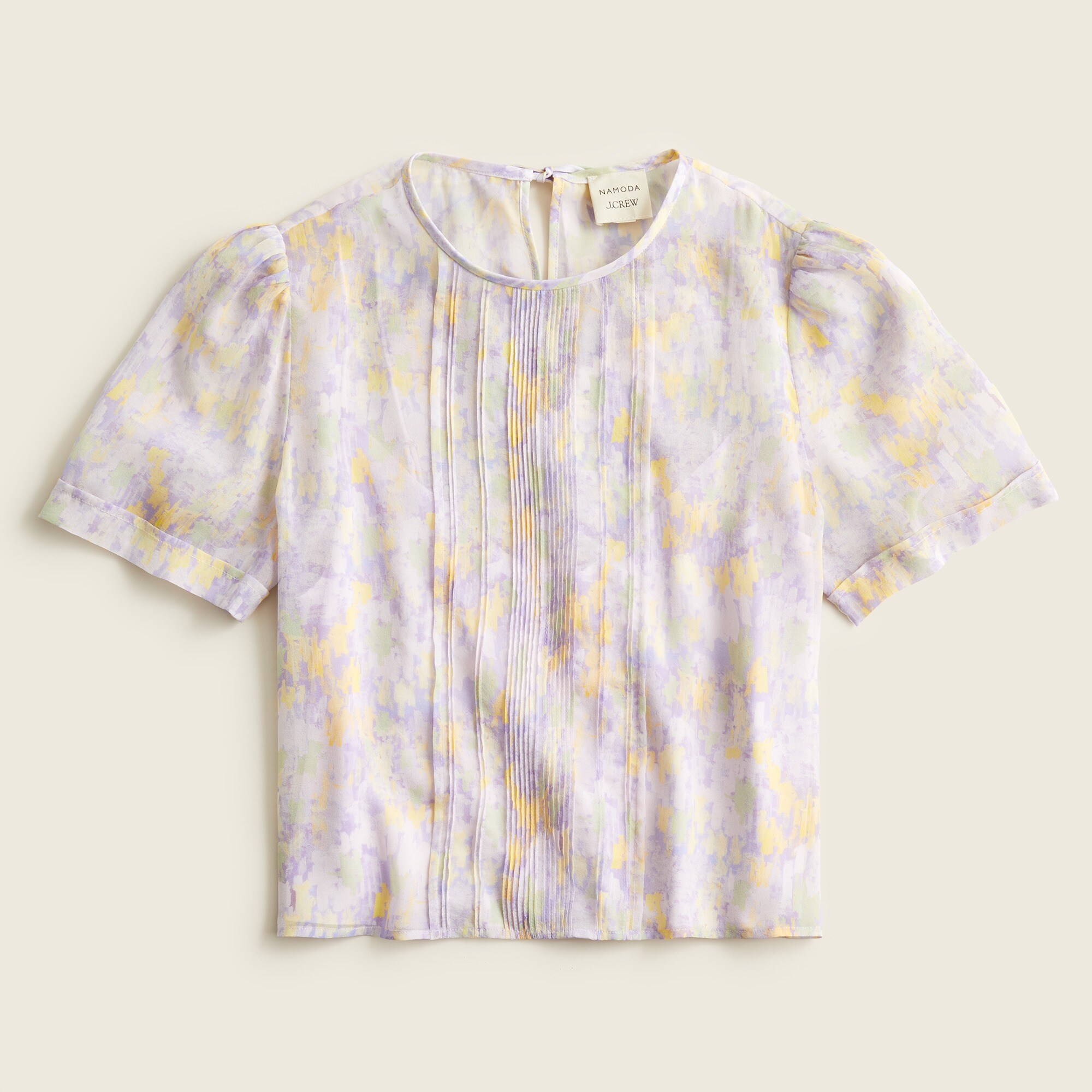Cassi Namoda X J.Crew limited-edition silk chiffon T-shirt