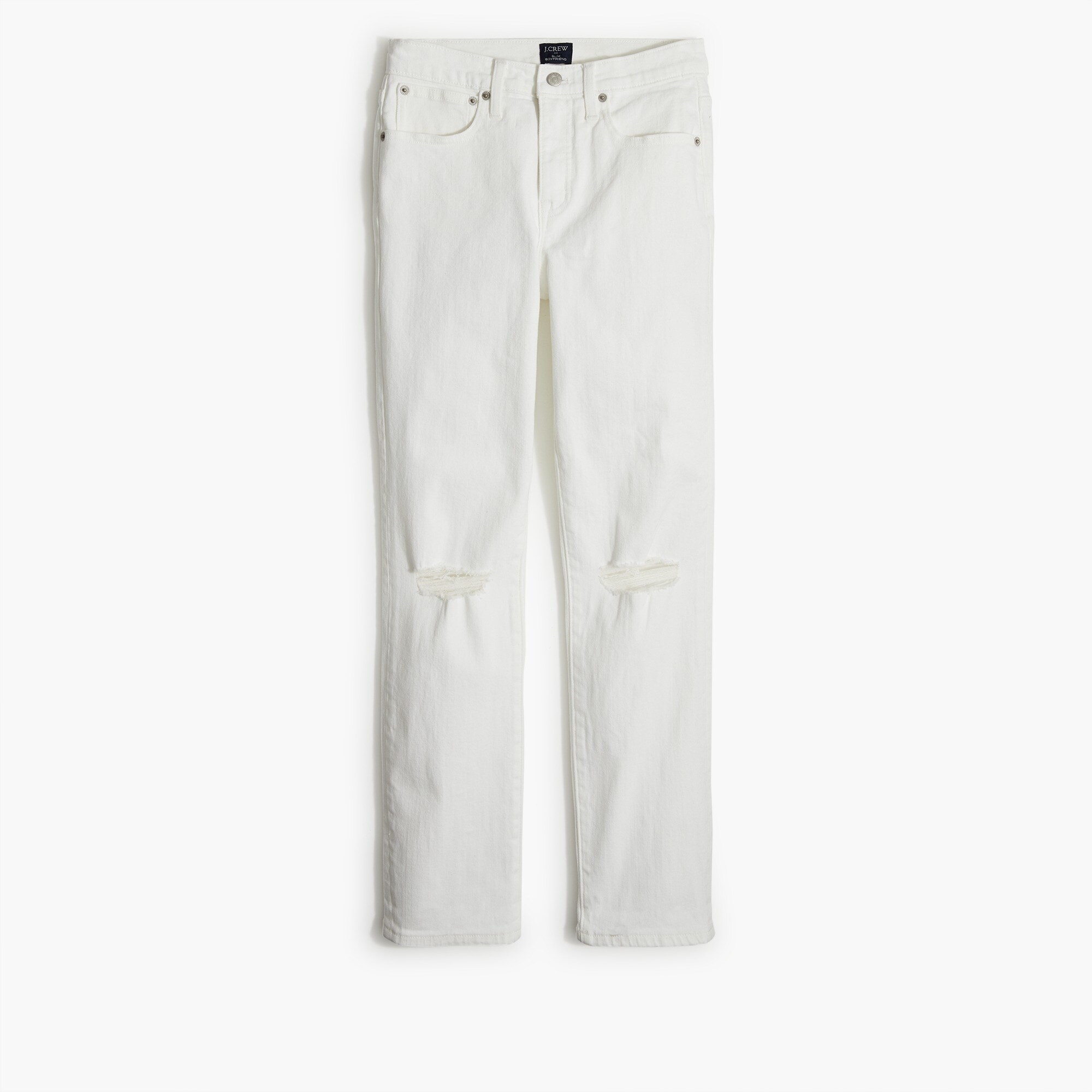 Slim boyfriend white jean in all-day stretch
