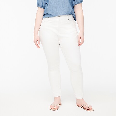 womens Curvy 10" high-rise white skinny jean in signature stretch