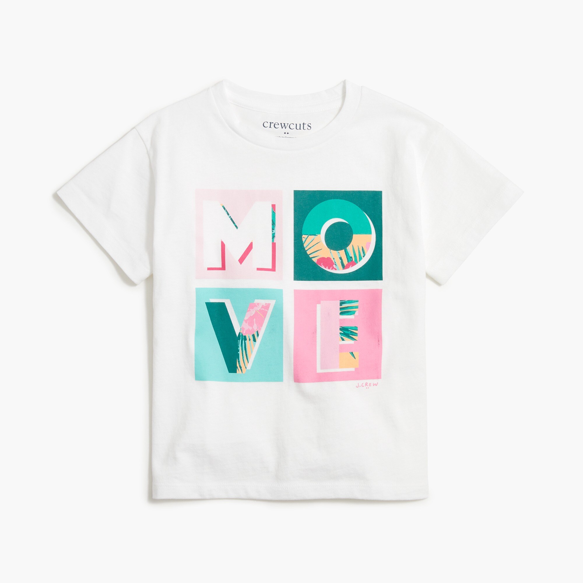 Girls' "move" graphic tee