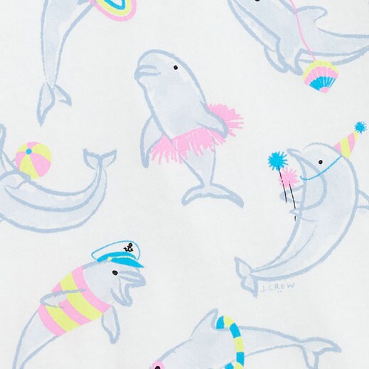 Girls' dolphin graphic tee DOLPHIN PARTY girls' dolphin graphic tee for girls