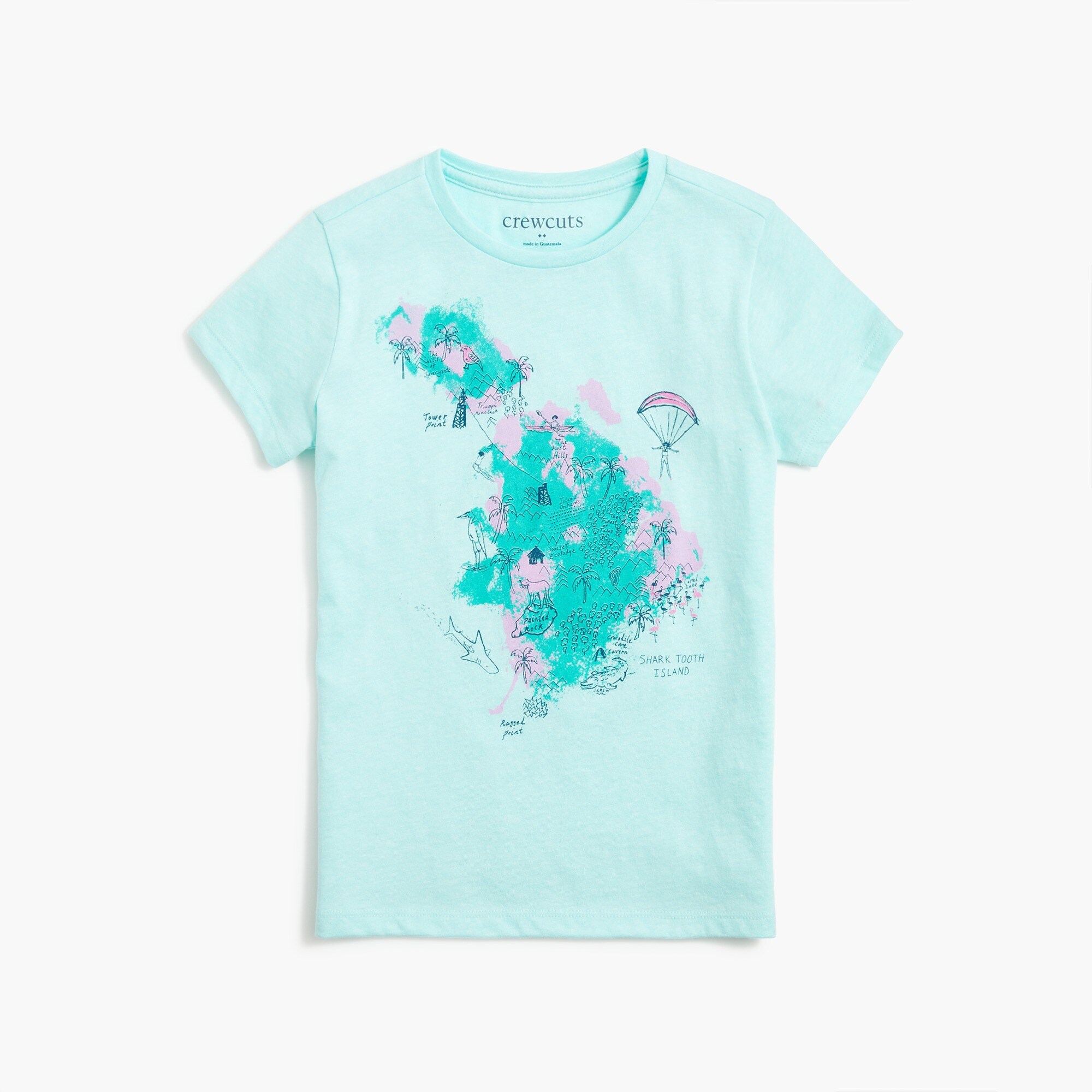 Girls' shark tooth graphic tee