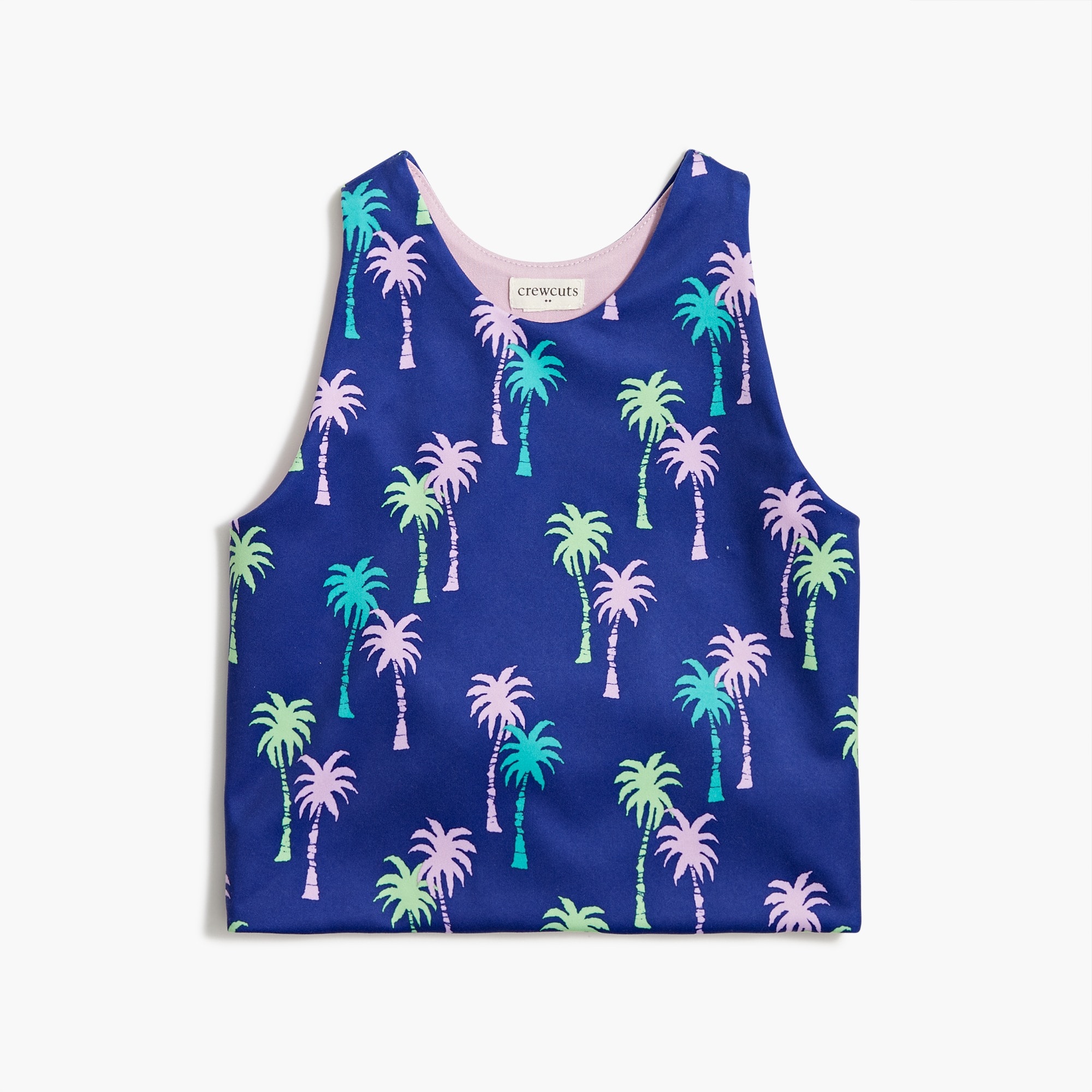 Girls' active palm tree tank top