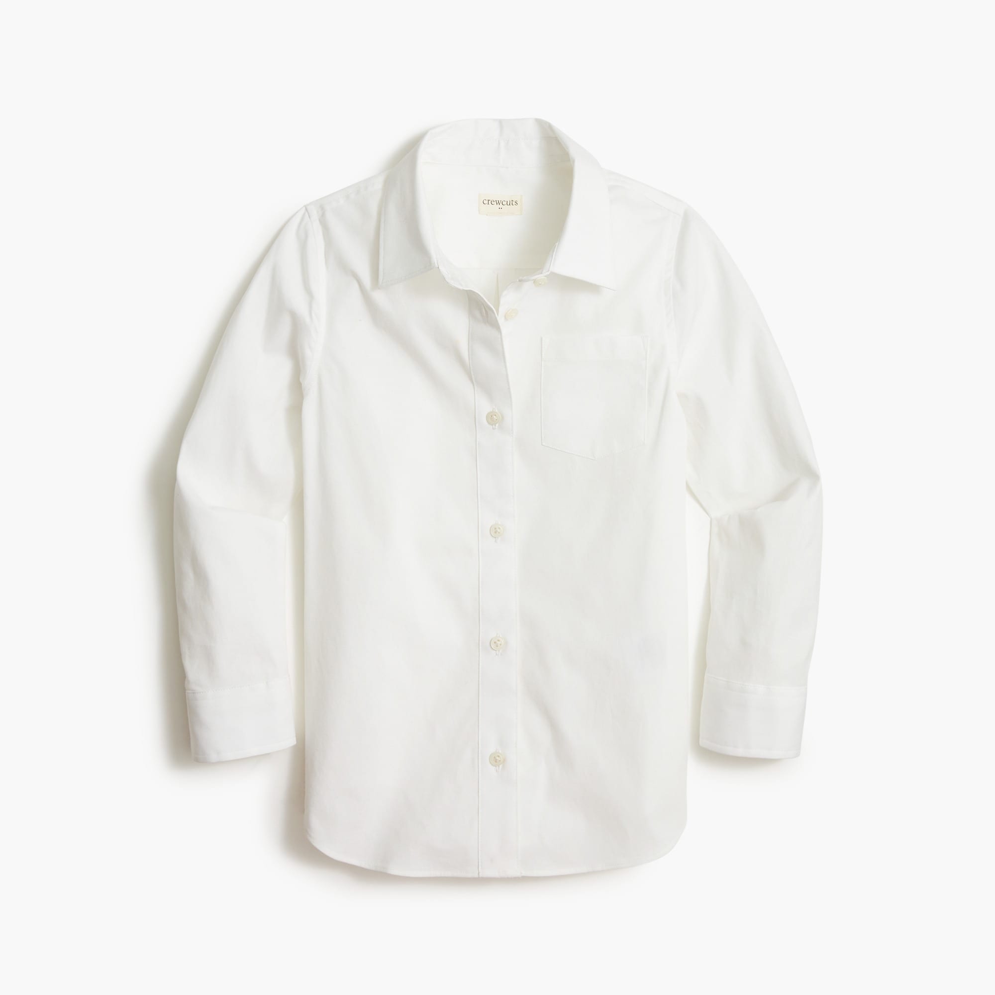 Girls' cotton-blend button-up shirt