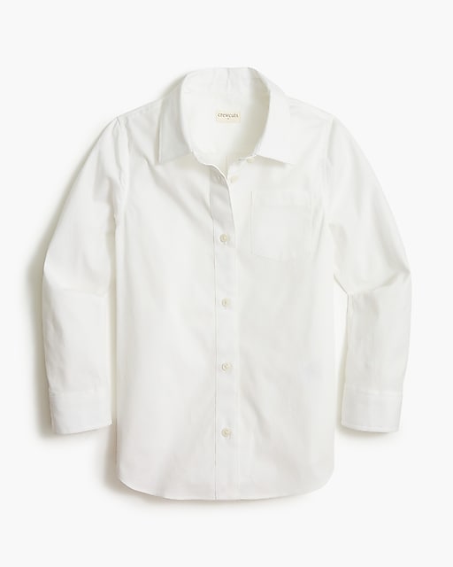  Girls' cotton-blend button-up shirt