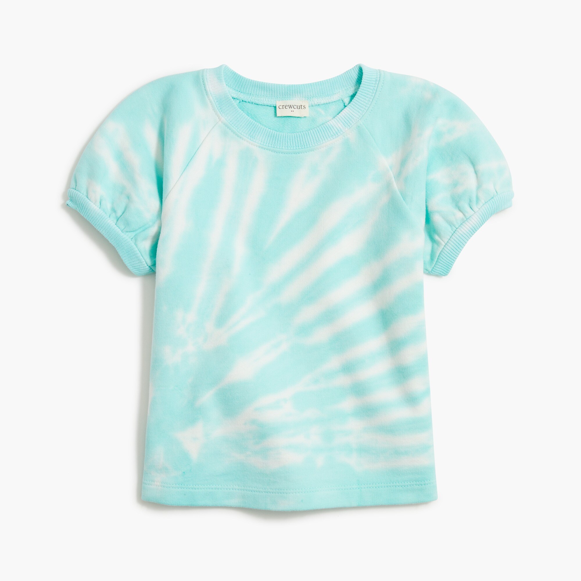 Girls' short-sleeve tie-dye sweatshirt