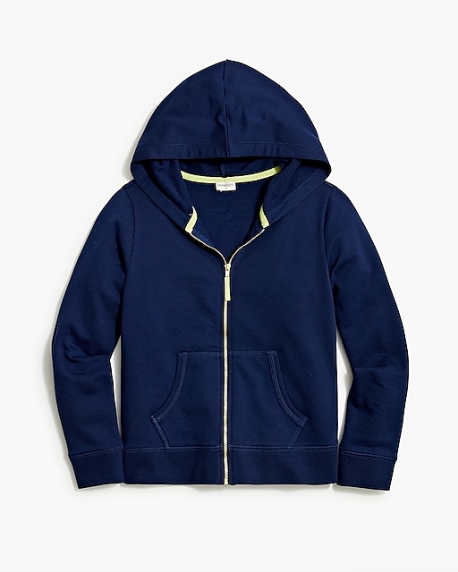 girls Girls' full-zip cotton-blend hoodie