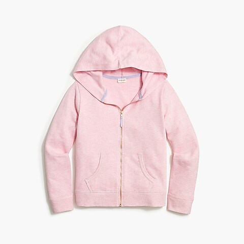  Girls' full-zip cotton hoodie