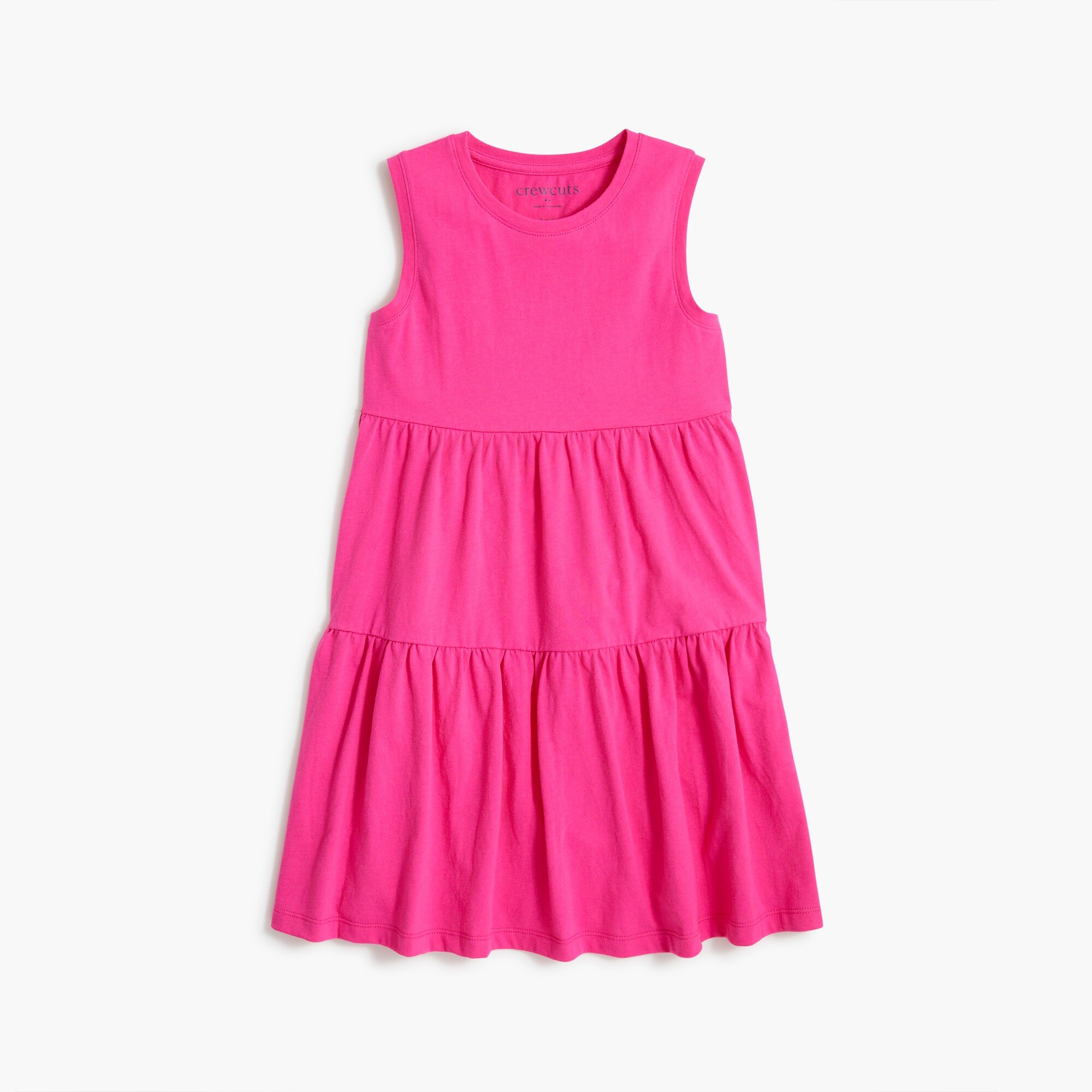 Girls' cotton tiered dress