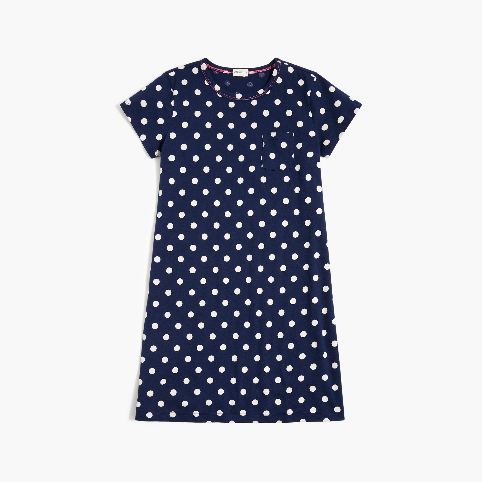 Girls' polka-dot T-shirt dress
