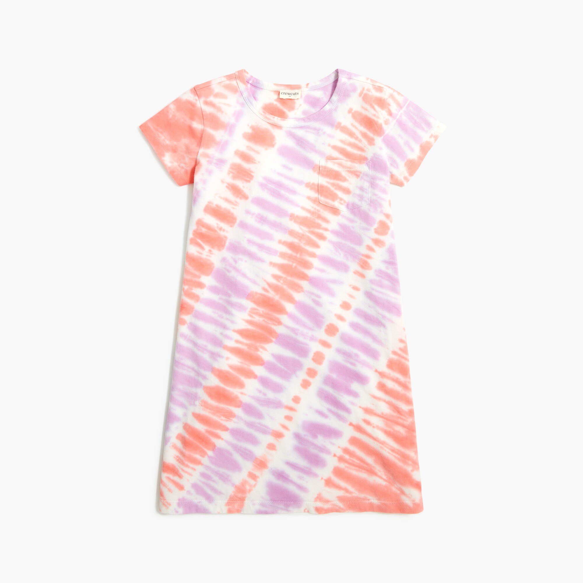 Girls' Tie-dye Pocket T-shirt Dress For Girls | Factory