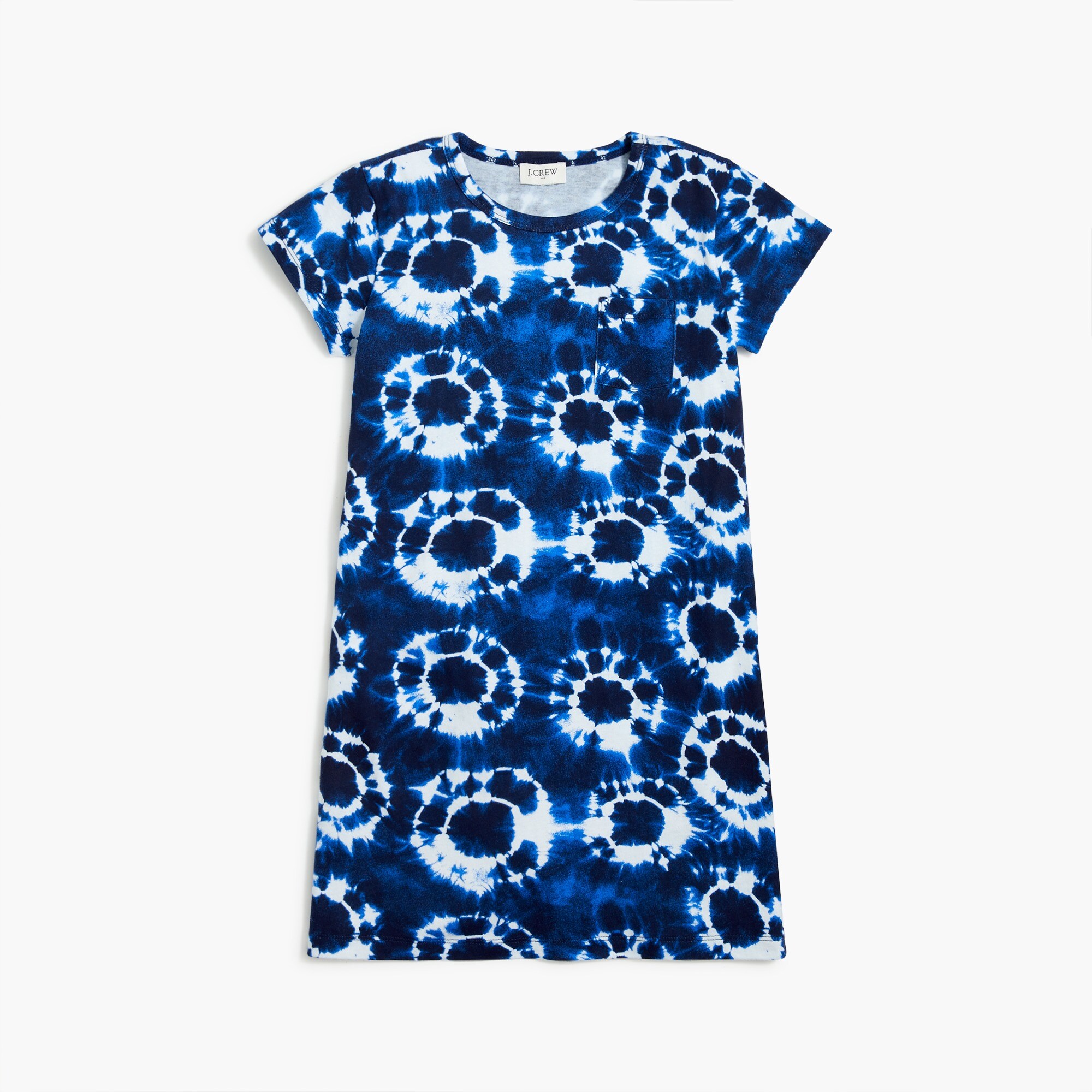 blue tie dye t shirt dress Girls' Tie-dye T-shirt For Girls Color:Yellow*