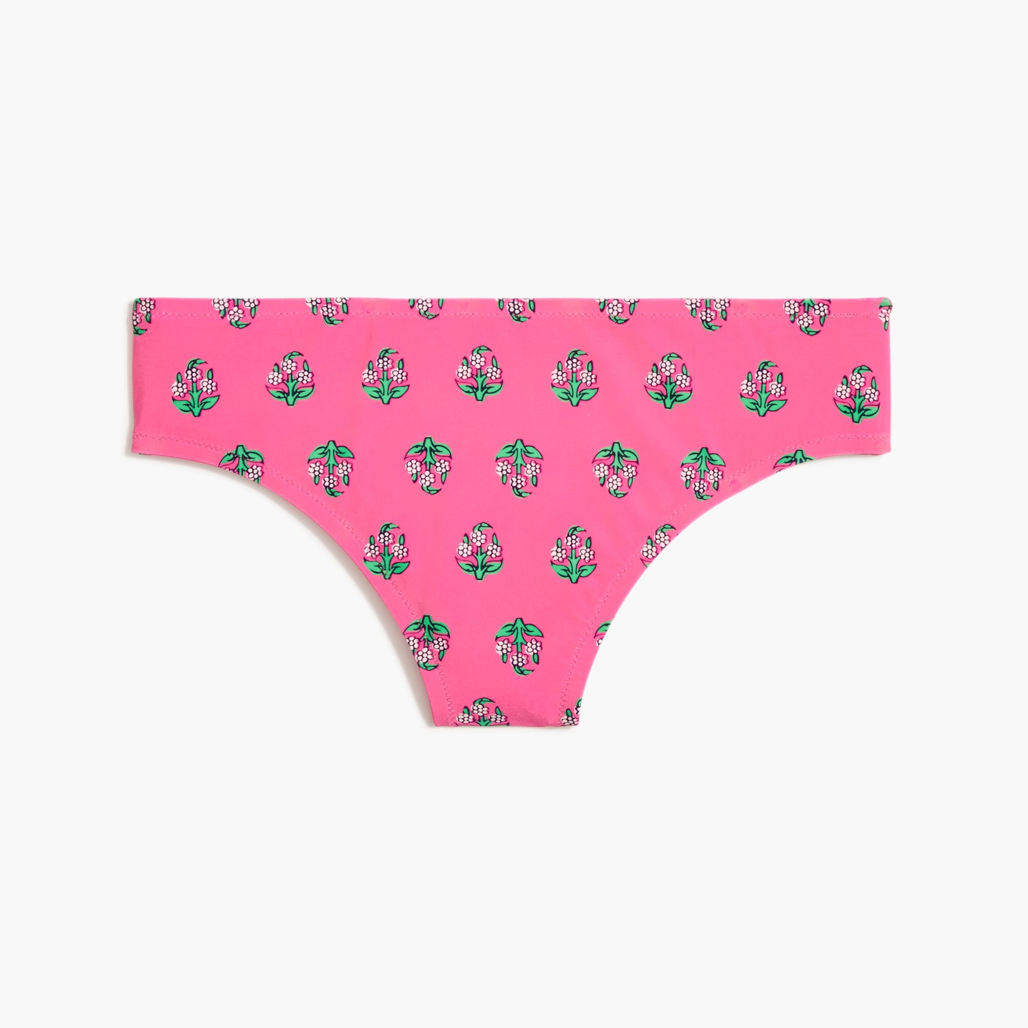 Printed mid-rise bikini bottom