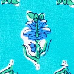 Printed mid-rise bikini bottom FROSTED AQUA MULTI