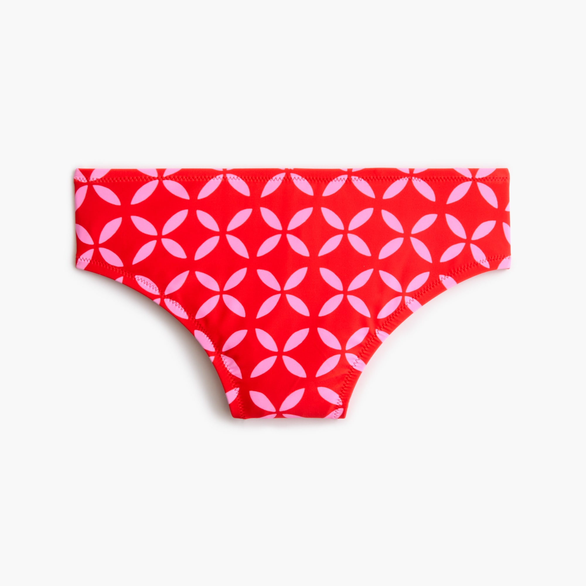 Printed mid-rise bikini bottom