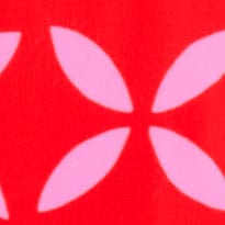 Printed mid-rise bikini bottom VIBRANT FLAME PINK
