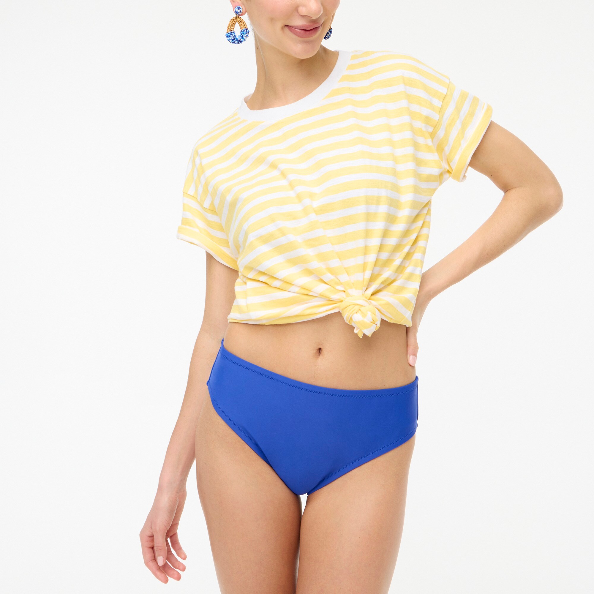 womens Mid-rise bikini bottom
