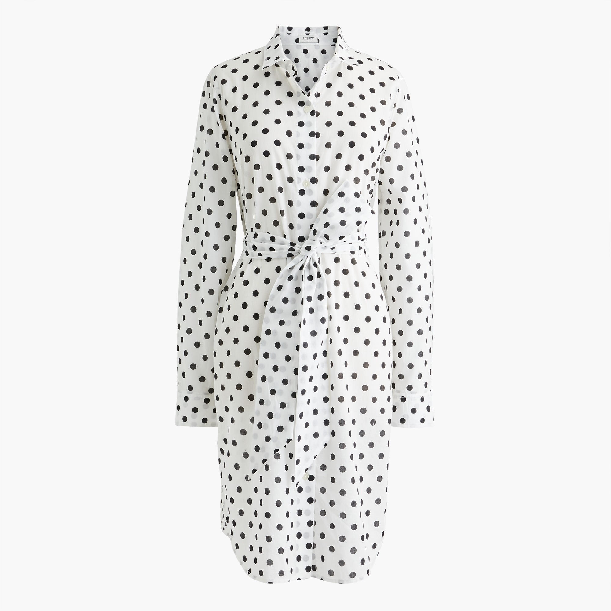 Polka-dot cover-up shirtdress