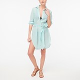 Striped shirtdress cover-up