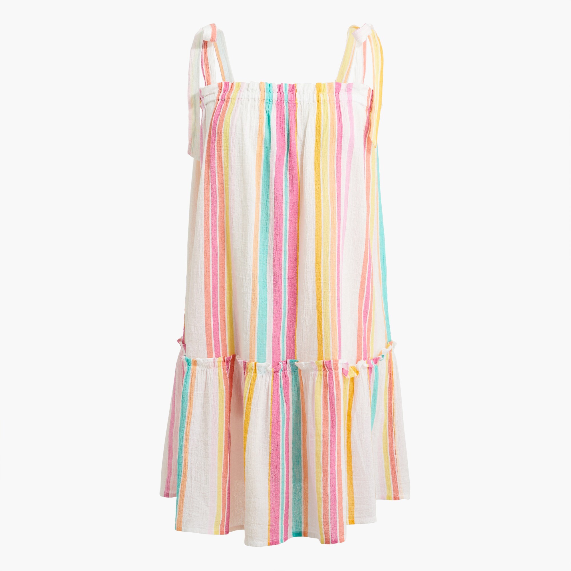 Striped cover-up with bow