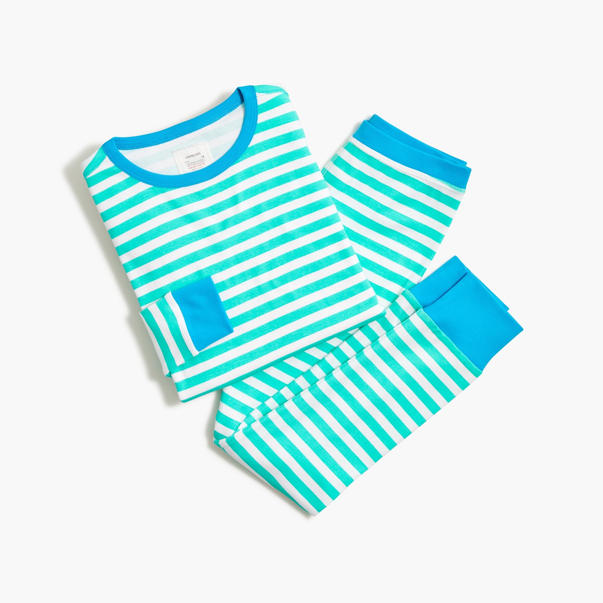 boys' long-sleeve striped pajama set for boys