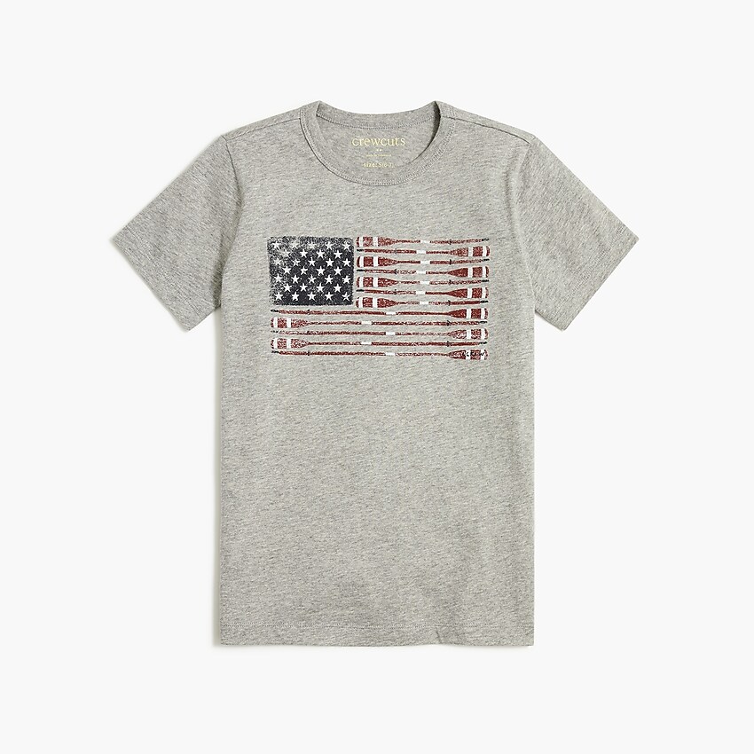 factory: kids' oars flag graphic tee for boys, right side, view zoomed