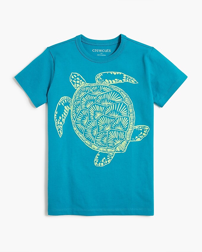 factory: boys' turtle graphic tee for boys, right side, view zoomed