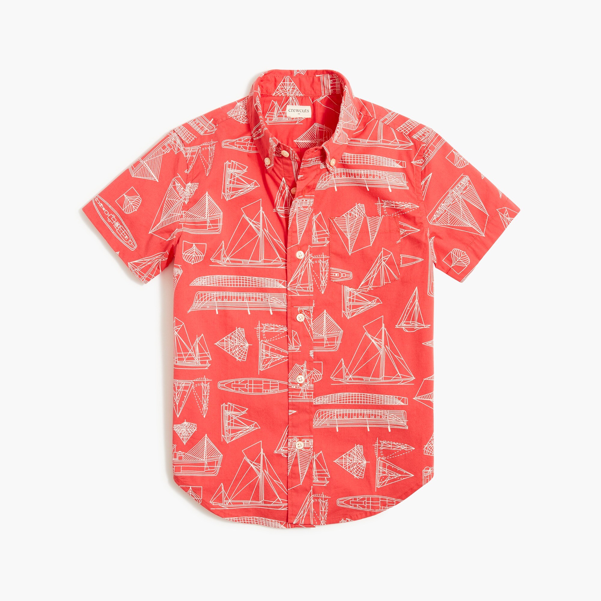 Boys' short-sleeve sailboat shirt