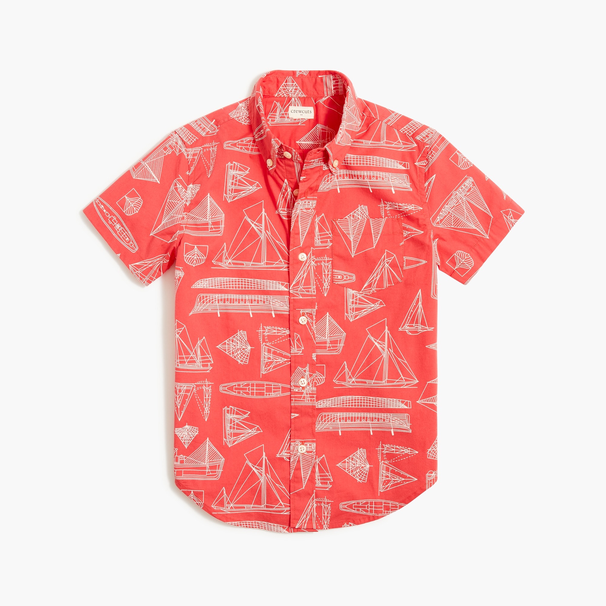 Boys' short-sleeve sailboat shirt