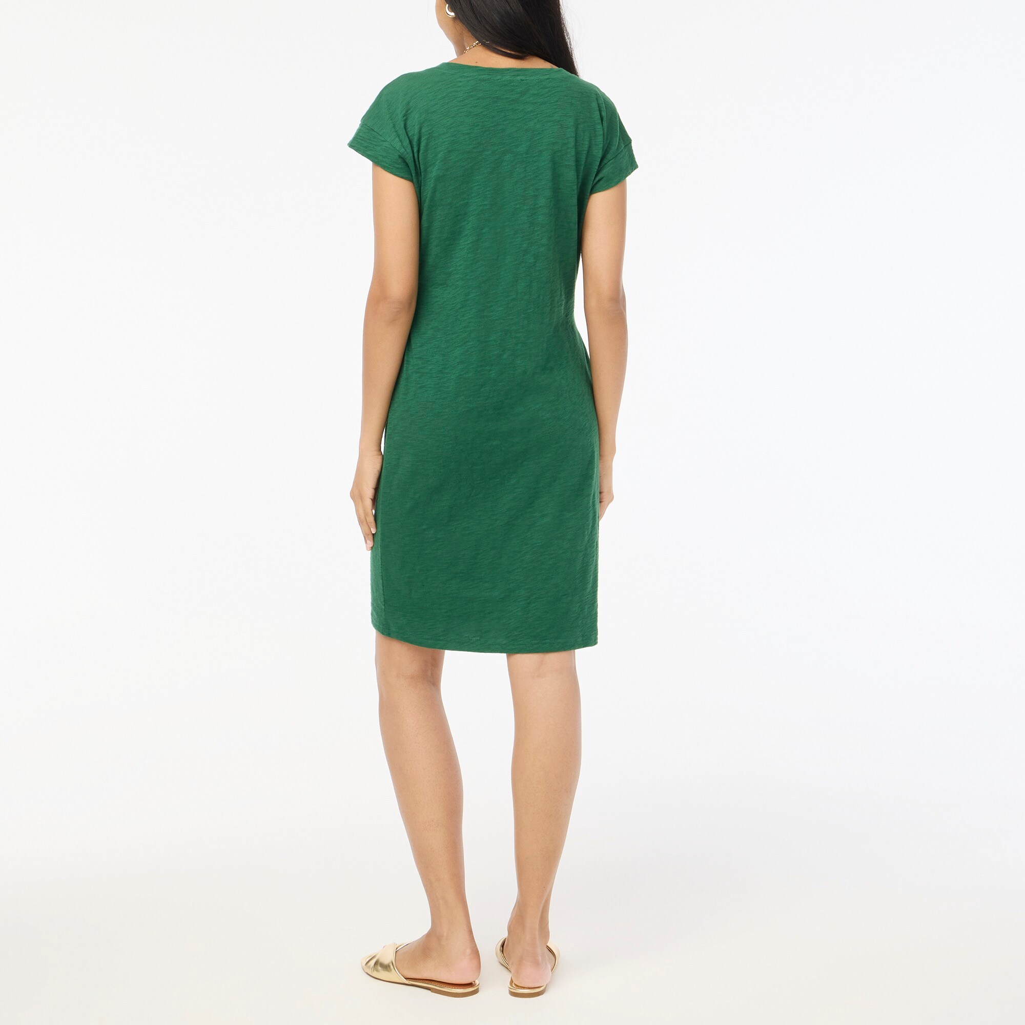 Short-sleeve tie-waist T-shirt dress