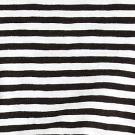 Short-sleeve striped tie-waist T-shirt dress BLACK WHITE